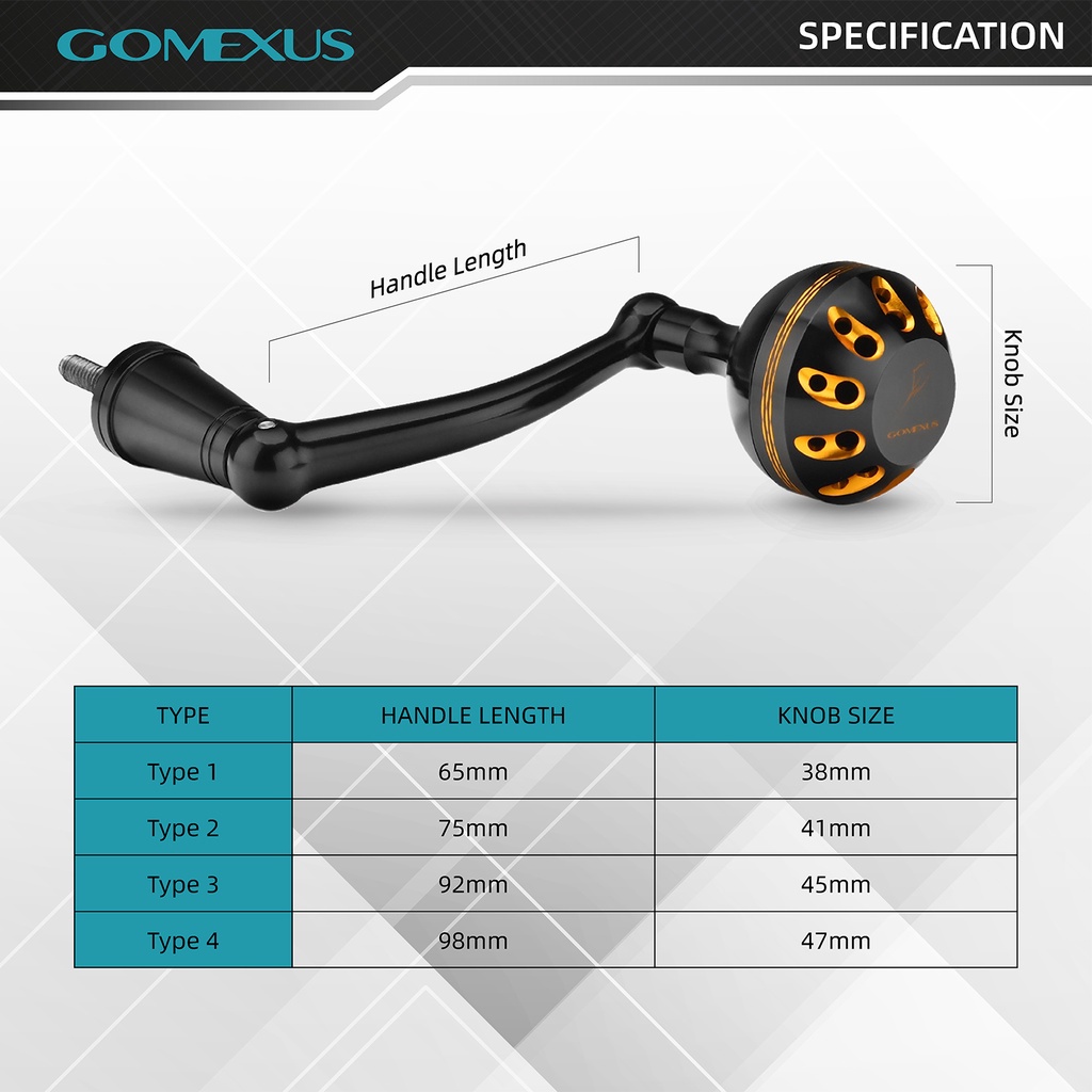Mô tả Tay cầm máy câu cá GOMEXUS 65-98mm tùy chọn màu sắc penn - 10