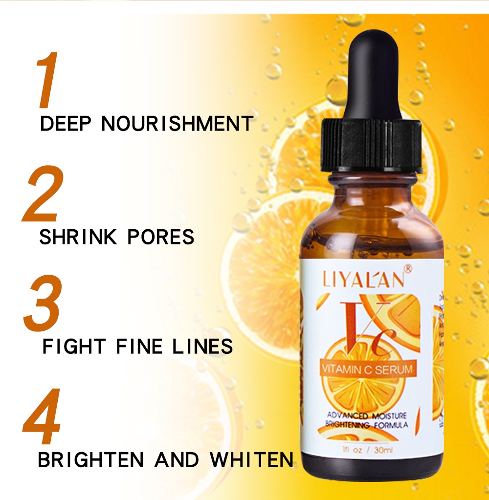 Mô tả Serum LIYALAN vitamin C dưỡng ẩm làm trắng da se khít lỗ chân lông loại bỏ tàn nhang chống lão hóa chuyên dụng 30ml - 1