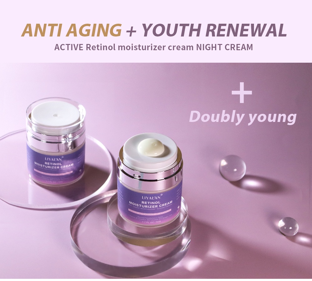 Mô tả Kem dưỡng ẩm LIYALAN 50g retinol hữu cơ tự nhiên chống lão hóa da cho nữ - 1