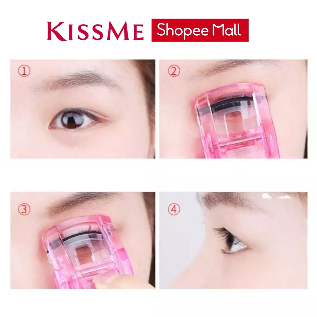 Mô tả Dụng cụ bấm cong lông mi cầm tay Nhật Bản uốn mi cong tự nhiên bằng nhựa Kèm 1 miếng đệm thay thế Compact Curler KAI - 3