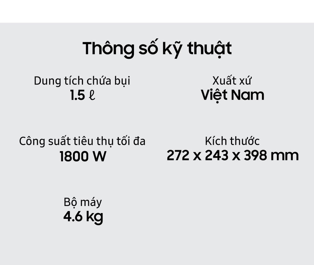 Mô tả Máy hút bụi Samsung VC18M2120SB/SV (Xanh) - 6