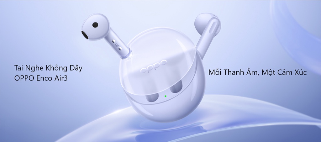 Mô tả Tai Nghe Bluetooth Không Dây TWL OPPO Enco Air 3 | Âm thanh vòm | Khử ồn cuộc gọi AI - Hàng Chính Hãng - 1
