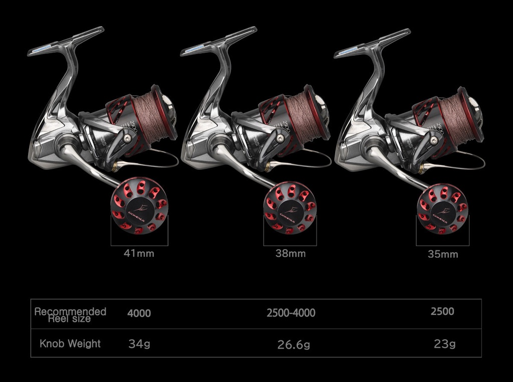Mô tả Núm tay cầm máy câu cá GOMEXUS 45mm/ 47mm B45-47 chuyển đổi 5K sang 20K cao cấp cho Shimano STRADIC SW TWIN POWER SW - 8