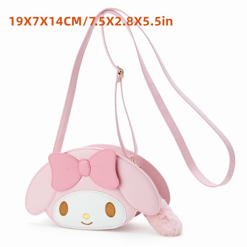 Sanrio cute Hello Kitty Cinnamoroll Kuromi Melody Cartoon PU Leather Bag Mini Luxury Backpack For Girls gift