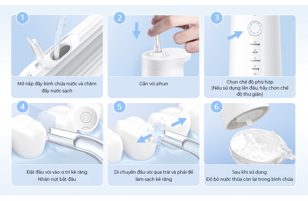 Mô tả Máy tăm nước sóng siêu âm usmile CY0 - Bảo hành 12 tháng - 5