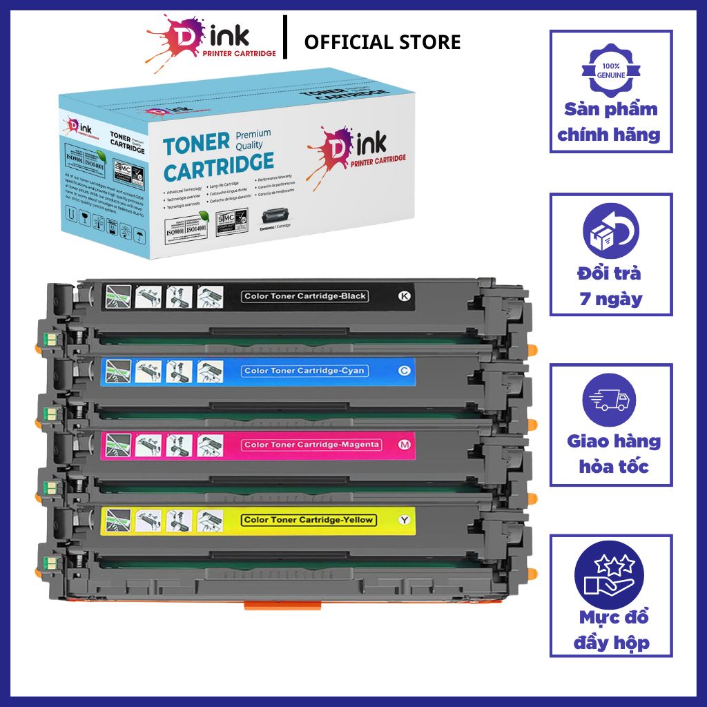 Hộp mực máy in HP 415A (2030A,2031A,2032A,2033A) TD INK cho hp M454dn ...