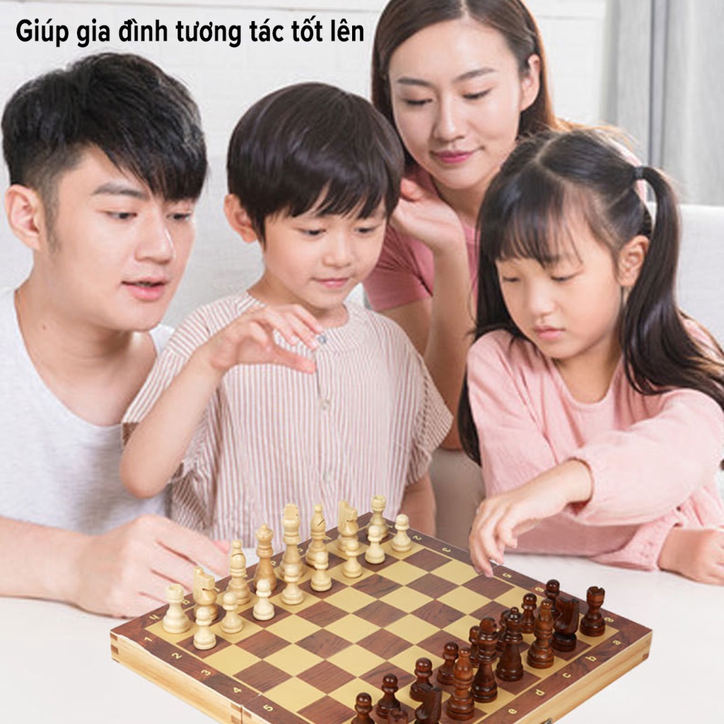 Mô tả Bộ Cờ Vua Nam Châm Bằng Gỗ Size Nhỏ 29*29*2.5cm Cao Cấp, An Toàn Chính Hãng Amalife - 10