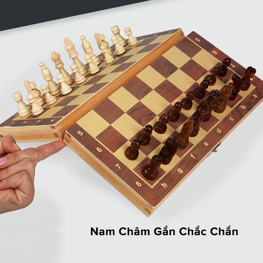 Mô tả Cờ Vua Gỗ Nam Châm Cao Cấp - Bộ Cờ Vua Cao Cấp Bằng Gỗ Thông Tự Nhiên Có Gắn Nam Châm Chính Hãng Amalife - 8