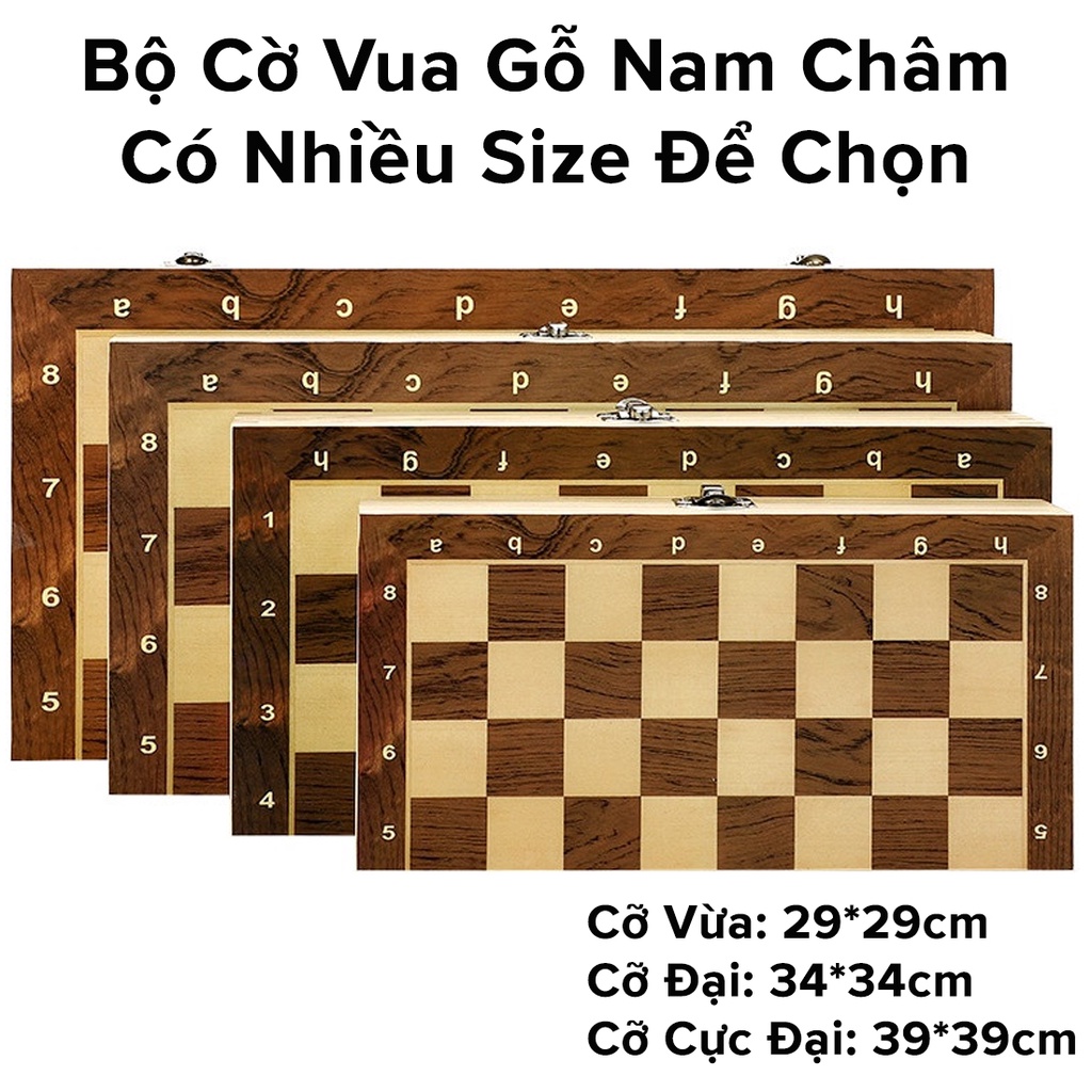 Mô tả Bộ Cờ Vua Nam Châm Bằng Gỗ Size Nhỏ 29*29*2.5cm Cao Cấp, An Toàn Chính Hãng Amalife - 9