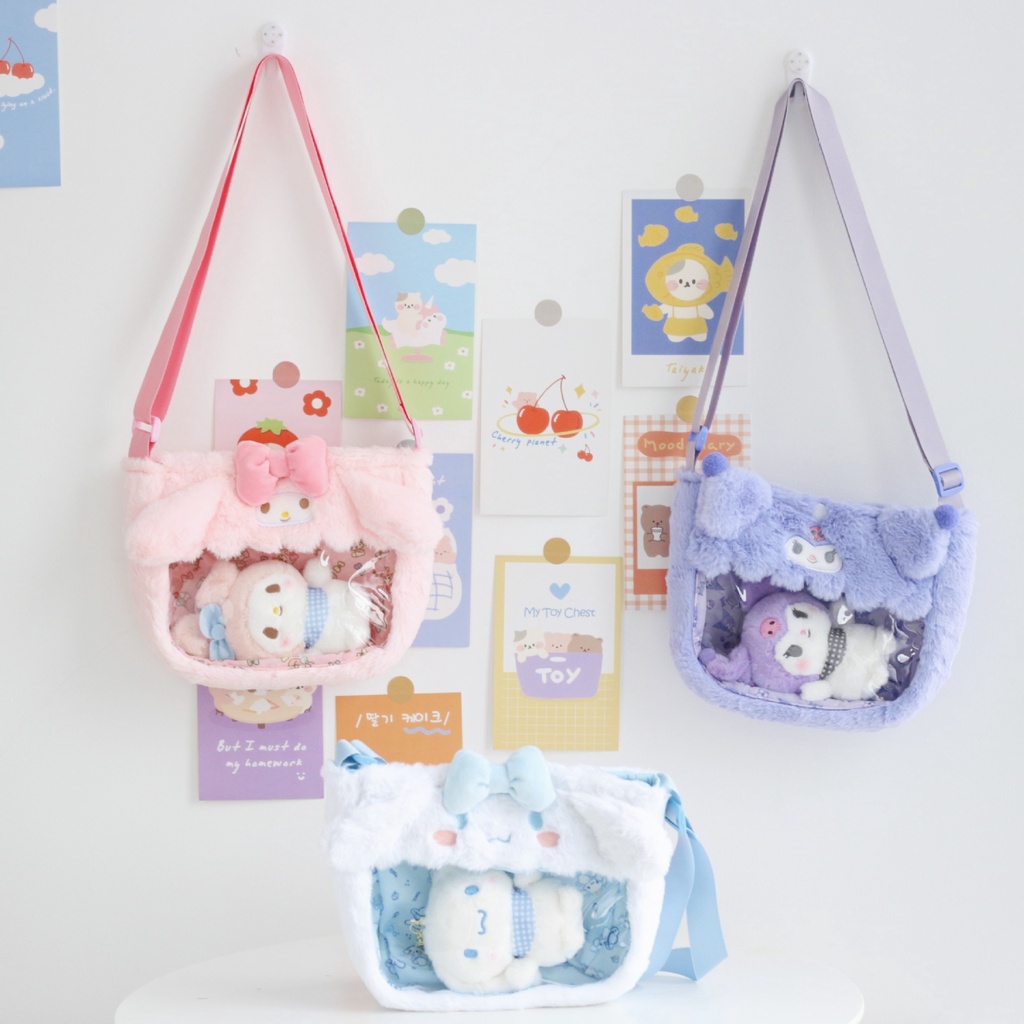 Túi đeo chéo sang trọng Sanrio dành cho trẻ mới biết đi với nhân vật giai điệu và Cinnamoroll của tôi