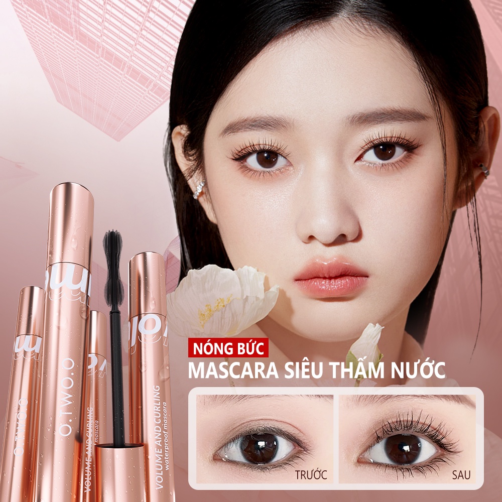 Mô tả Mascara O.TWO.O chống nước chống nhòe lâu phai 36h cho hàng mi dày dài và cong vút - 1