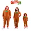 Giáng Sinh Bánh Gừng Người Cosplay Trang Phục Người Lớn Trẻ Em Xmas Đảng Quần Áo Có Mũ Trùm Đầu Jumpsuits
