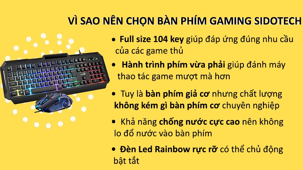 Bàn phím gaming SIDOTECH LDK V4 Pro RGB