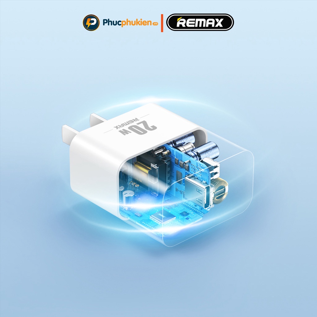 Mô tả Bộ sạc nhanh 20w + Dây sạc nhanh 20w chính hãng Remax U5 sạc đầy 50% pin chỉ trong 30p Phúc Phụ Kiện - 2