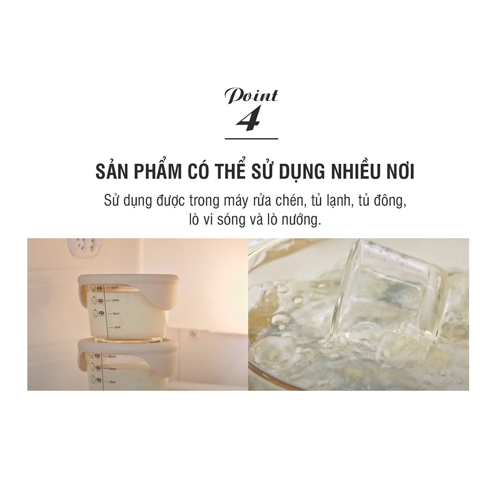 Mô tả Hộp thủy tinh đựng thức ăn dặm cho bé LocknLock có vạch chia 230ml LLG508S3 LLG509S3 280ml LLG542S3IVY LLG510S3 - K-MALL - 9