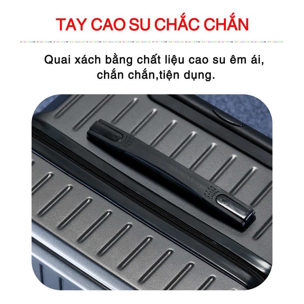 Mô tả Vali kéo du lịch Kingsun vali size20/24dáng hộp Khoá Kéo KS-P37 nhựa PC +ABS cao cấp chống va đập - 6