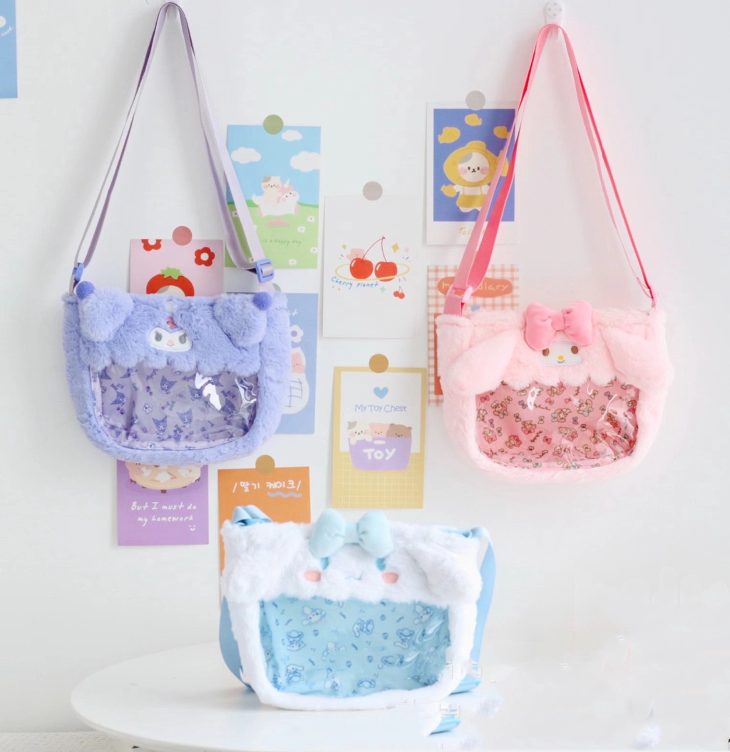 Túi đeo chéo sang trọng Sanrio dành cho trẻ mới biết đi với nhân vật giai điệu và Cinnamoroll của tôi