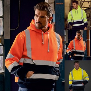 Áo Hoodie phản quang nam cao cấp có mũ trùm đầu dây rút và thiết kế thường xuyên vừa vặn