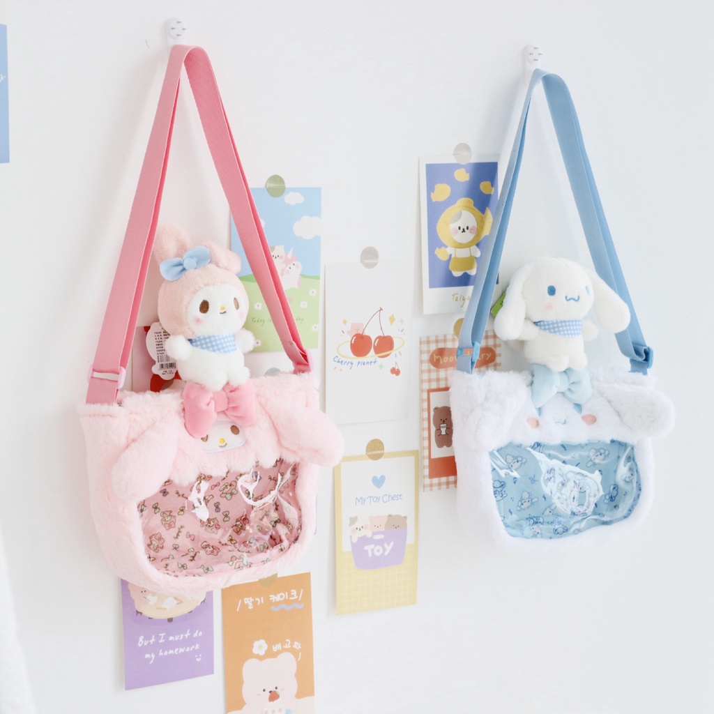 Túi đeo chéo sang trọng Sanrio dành cho trẻ mới biết đi với nhân vật giai điệu và Cinnamoroll của tôi