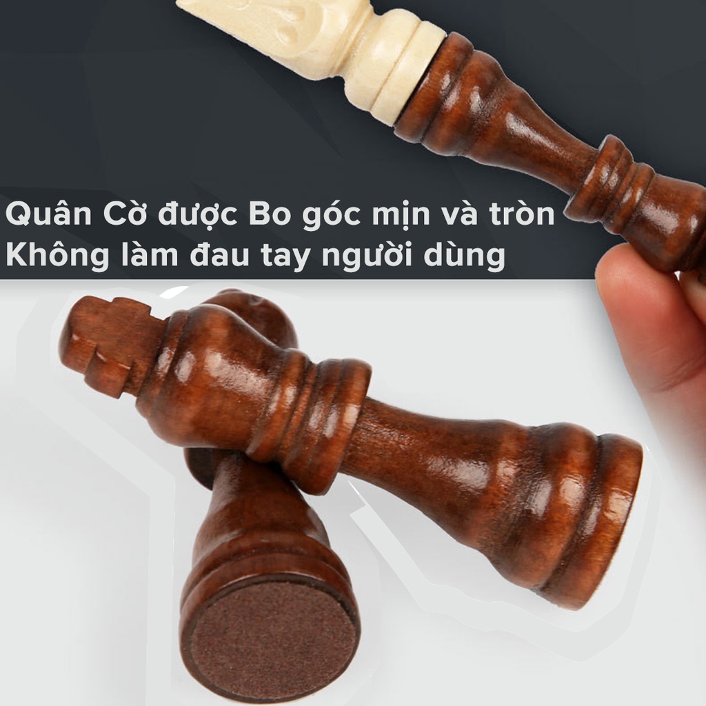Mô tả Bộ Cờ Vua Nam Châm Bằng Gỗ Size Nhỏ 29*29*2.5cm Cao Cấp, An Toàn Chính Hãng Amalife - 6