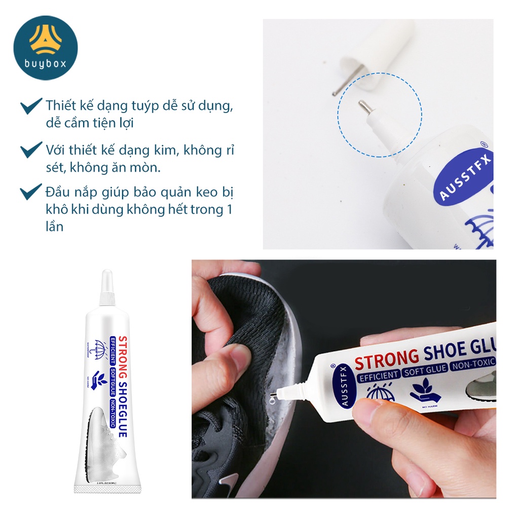 Mô tả Keo dán giày bền chặt, chống thấm hiệu quả, thiết kế dạng kim dễ dàng sử dụng - BuyBox - BBPK323 - 3