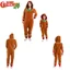 Giáng Sinh Bánh Gừng Người Cosplay Trang Phục Người Lớn Trẻ Em Xmas Đảng Quần Áo Có Mũ Trùm Đầu Jumpsuits