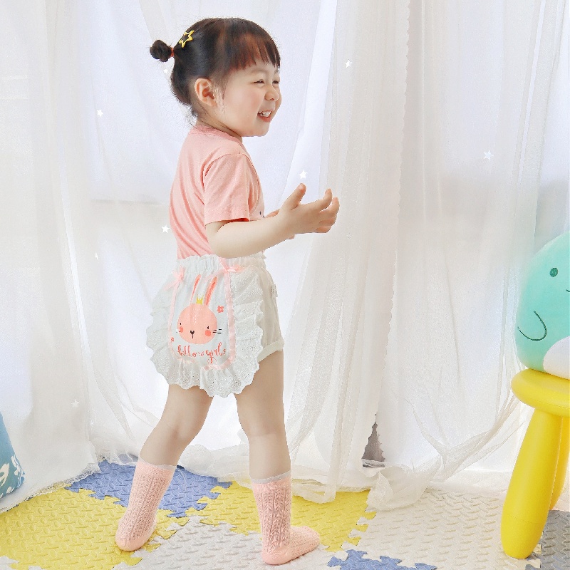 Mô tả Lucky Big Cat®Lolita phong cách bé quần lót bé gái cotton bé quần lót bé gái quần short bé công chúa tam giác mặc bên ngoài - 1
