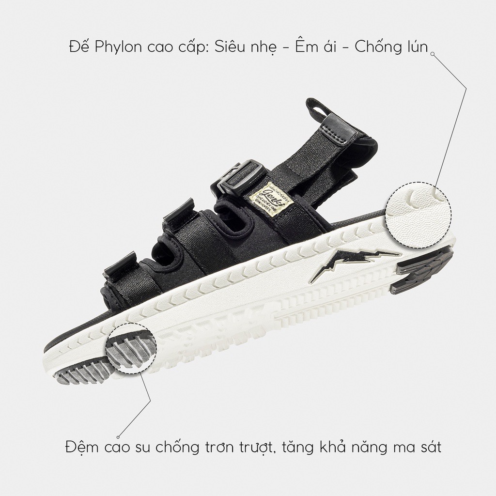 Mô tả Giày Sandal Nam Nữ Genki Màu Đen Quai Chéo Thời Trang Chính Hãng YK279 - 2