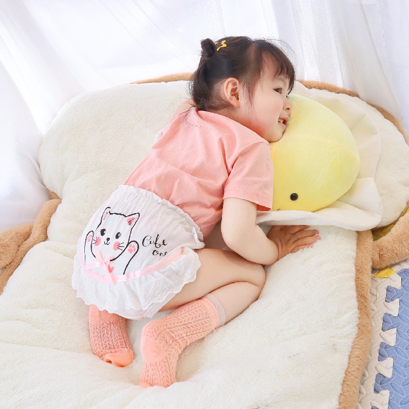 Mô tả Lucky Big Cat®Lolita phong cách bé quần lót bé gái cotton bé quần lót bé gái quần short bé công chúa tam giác mặc bên ngoài - 2
