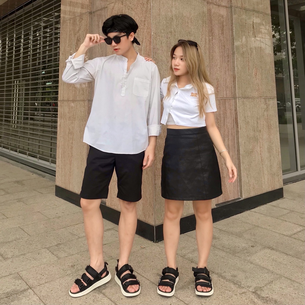 Mô tả Dép Quai Hậu Nam Nữ Genki Màu Đen Đế Trắng Quai Chéo Thời Trang Chính Hãng YK279 - 1