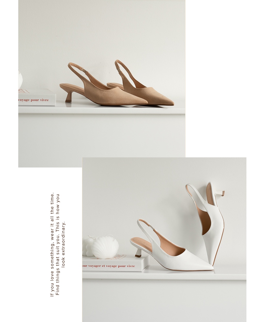 Mô tả Carl & Ane - Giày cao gót nữ dáng Slingback mũi nhọn phong cách thanh lịch cao 5cm màu đen - CL036 - 4