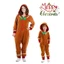 Giáng Sinh Bánh Gừng Người Cosplay Trang Phục Người Lớn Trẻ Em Xmas Đảng Quần Áo Có Mũ Trùm Đầu Jumpsuits