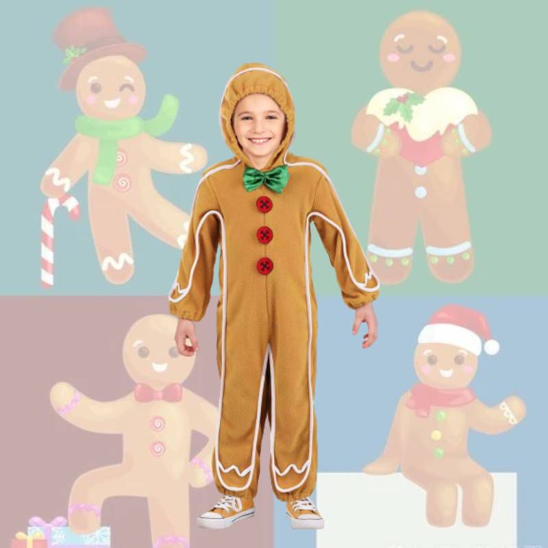 Giáng sinh Gingerbread Man trang phục Halloween cosplay cosplay trang phục