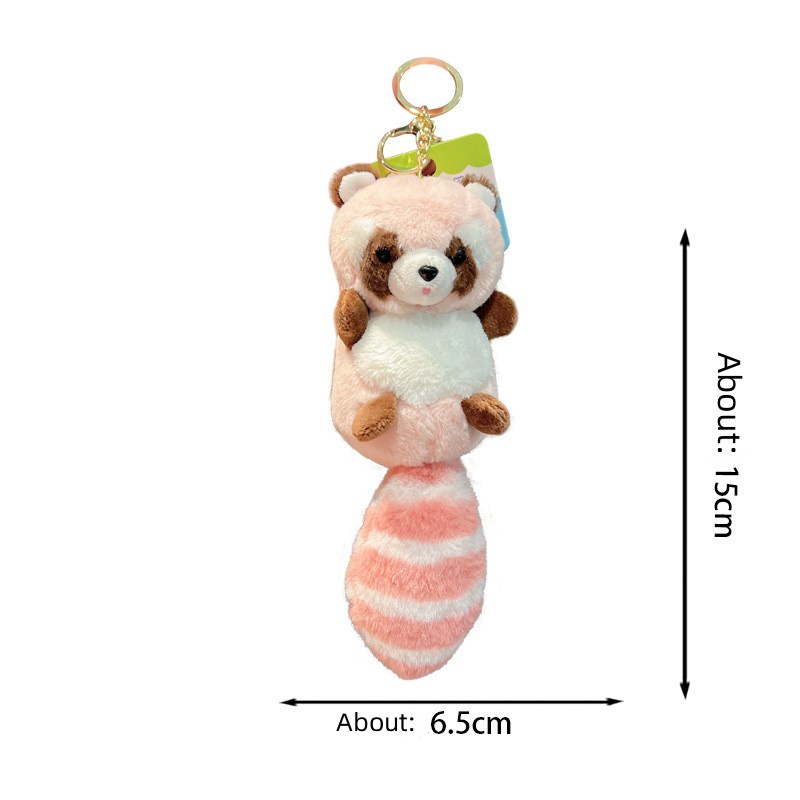 Dễ Thương Gấu Trúc Sang Trọng Racoon Đồ Chơi Cặp Đôi Móc Khóa Túi Trang ...