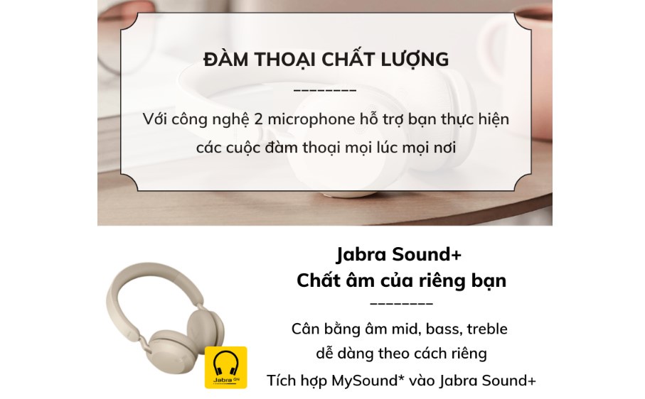 Mô tả Tai Nghe Bluetooth Chụp Tai On-ear JABRA ELITE 45H | 2 microphone | Hàng Chính Hãng - 3