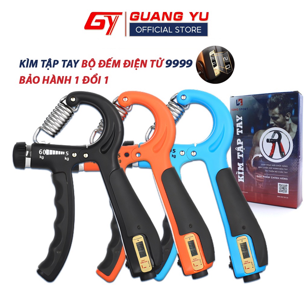 Mô tả Kìm Bóp Tay Kìm Tập Cơ Tay GUANG YU Dụng Cụ Tập Gym Tại Nhà Có Bộ Đếm Số Điều Chỉnh Lực Từ 5 đến 60KG - 1