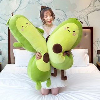 Gối Ôm Nhồi Bông Hình Trái Bơ Màu Xanh Lá Dễ Thương