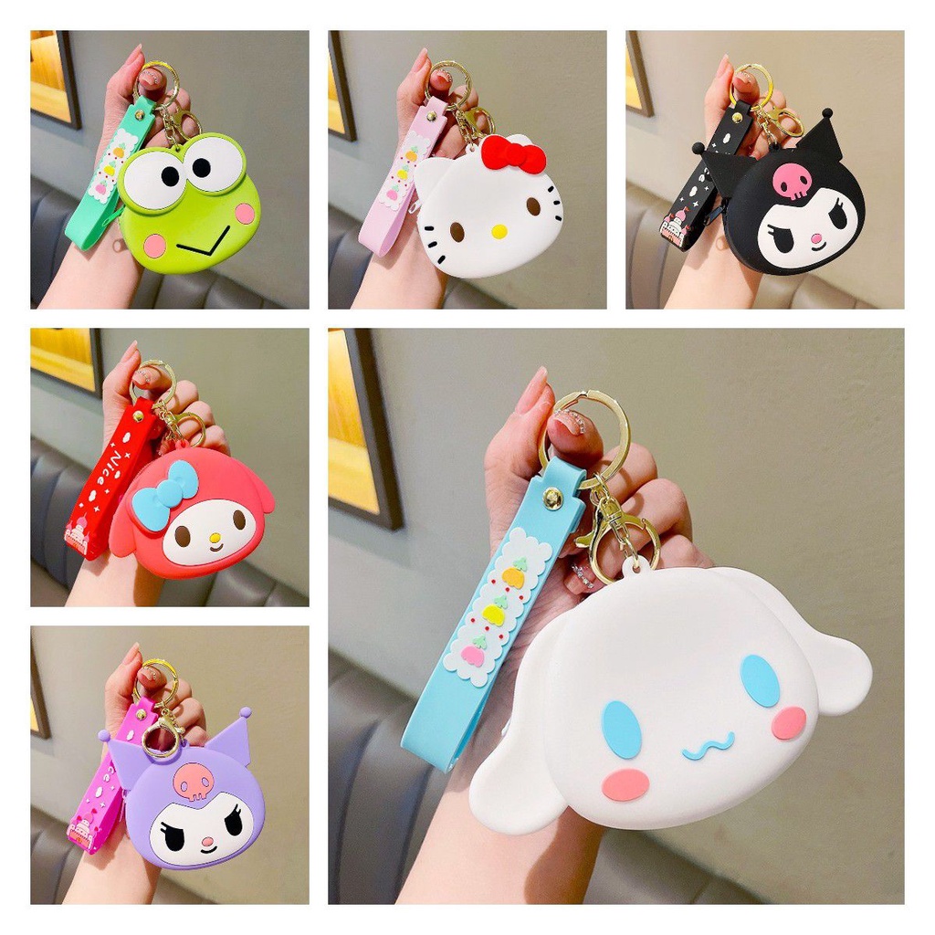 Ví đựng tiền xu Sanrio Melody Kulomi bền bỉ có khóa kéo cho nữ