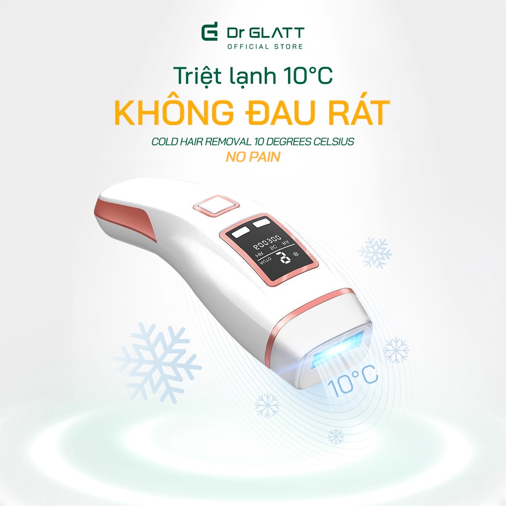 Mô tả Máy Triệt Lông Lạnh Dr Glatt IPL PRO - Triệt Lông Vĩnh Viễn Tại Nhà, Trẻ Hóa Da, An Toàn Cho Da Nhạy Cảm - 3