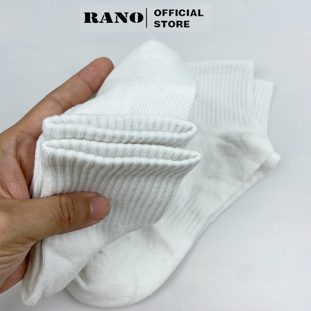 Mô tả Tất vớ nam nữ cổ thấp trung cao trơn màu đen trắng BAsic Hàng Hiệu RANO Phong Cách Unisex Hàn Quốc TRON_TRUNG - 1