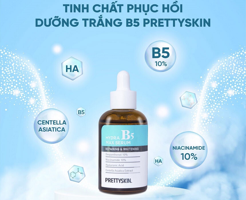 Mô tả Tinh Chất Phục Hồi Da B5 PRETTY SKIN, Giúp Dưỡng Trắng, Phục Hồi Da, Chống Lão Hóa Da 50ml - 3