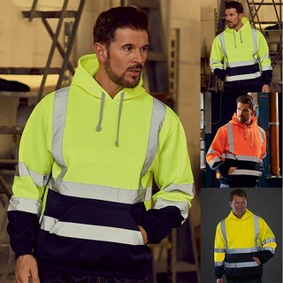 Áo Hoodie phản quang nam cao cấp có mũ trùm đầu dây rút và thiết kế thường xuyên vừa vặn