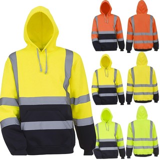 Áo Hoodie phản quang nam cao cấp có mũ trùm đầu dây rút và thiết kế thường xuyên vừa vặn