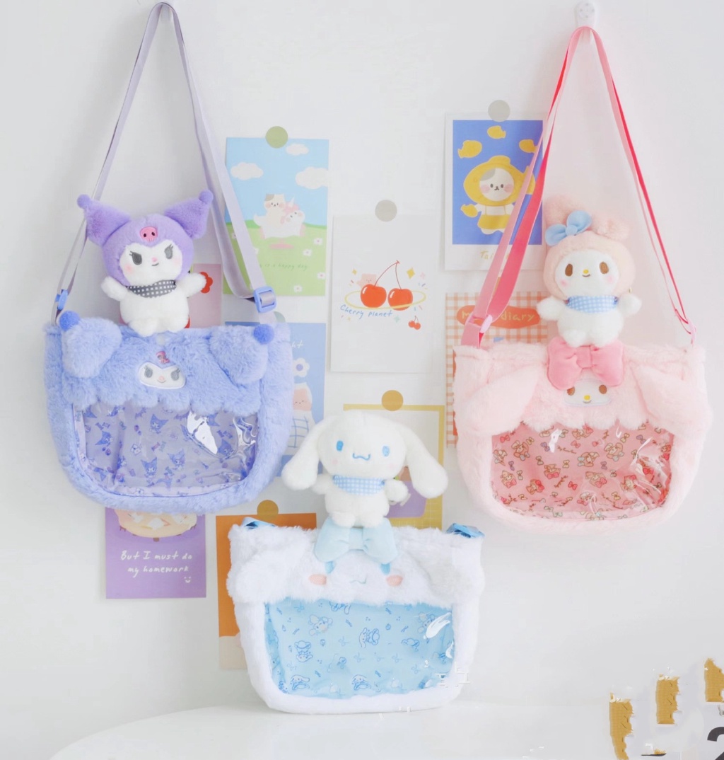 Túi đeo chéo sang trọng Sanrio dành cho trẻ mới biết đi với nhân vật giai điệu và Cinnamoroll của tôi