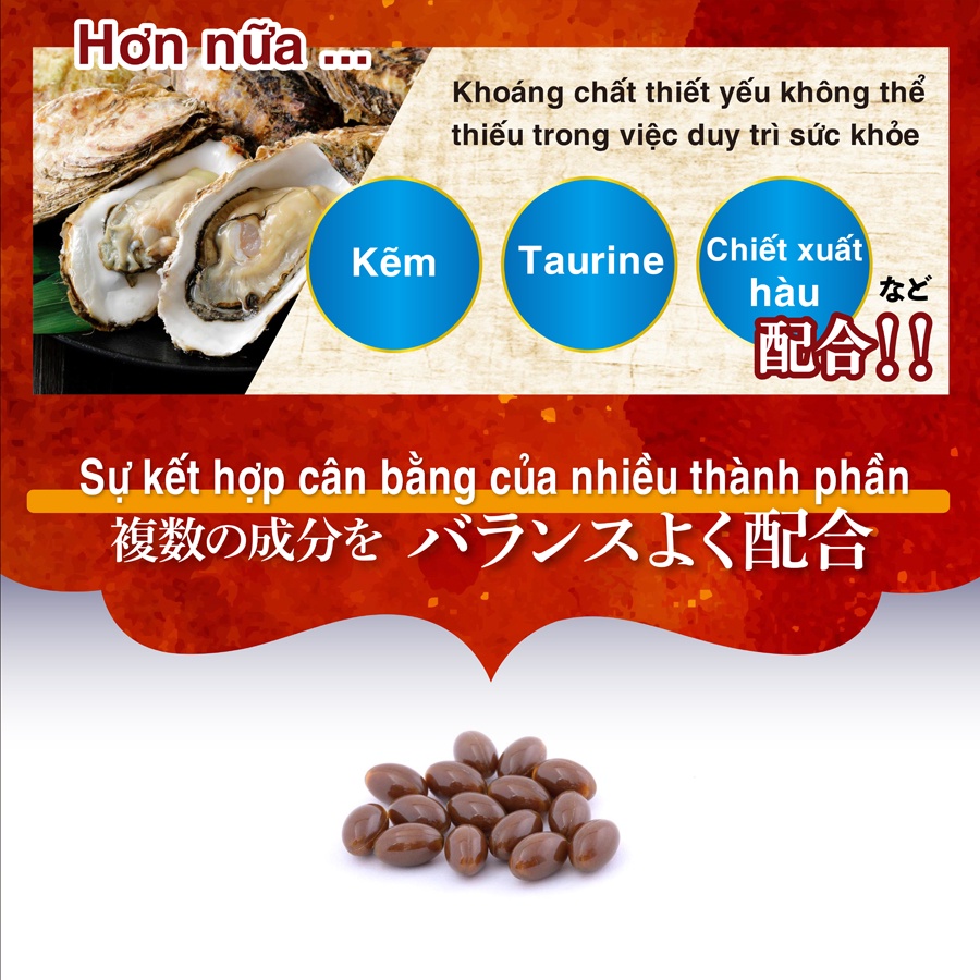 Mô tả Viên Uống chiết Xuất Hàu Biển, Nhân Sâm, Kẽm, Baba, Bổ Thận, Tăng Cường Sinh Lý Nam Supo Maca Genki Fami Nhật Bản - 8
