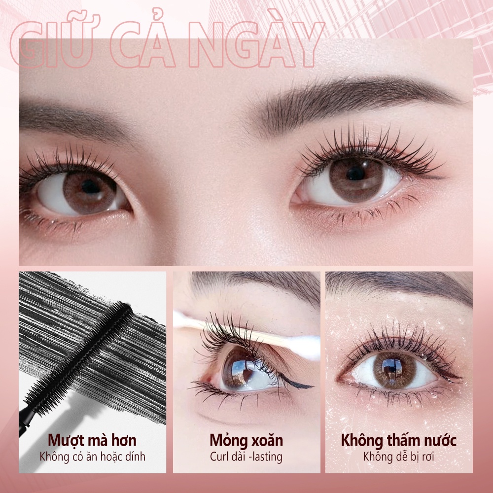 Mô tả Mascara O.TWO.O chống nước chống nhòe lâu phai 36h cho hàng mi dày dài và cong vút - 3