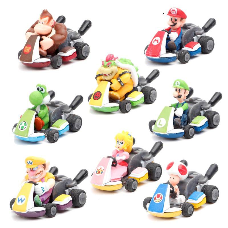 Super Mario Yoshi Toad Kart Công Chúa Đào Kéo Lại Hình Đồ Chơi Ô Tô Người Hâm Mộ Trò Chơi Bộ Sưu Tập Mô Hình Trẻ Em Bé Người Lớn Sinh Nhật Xmas