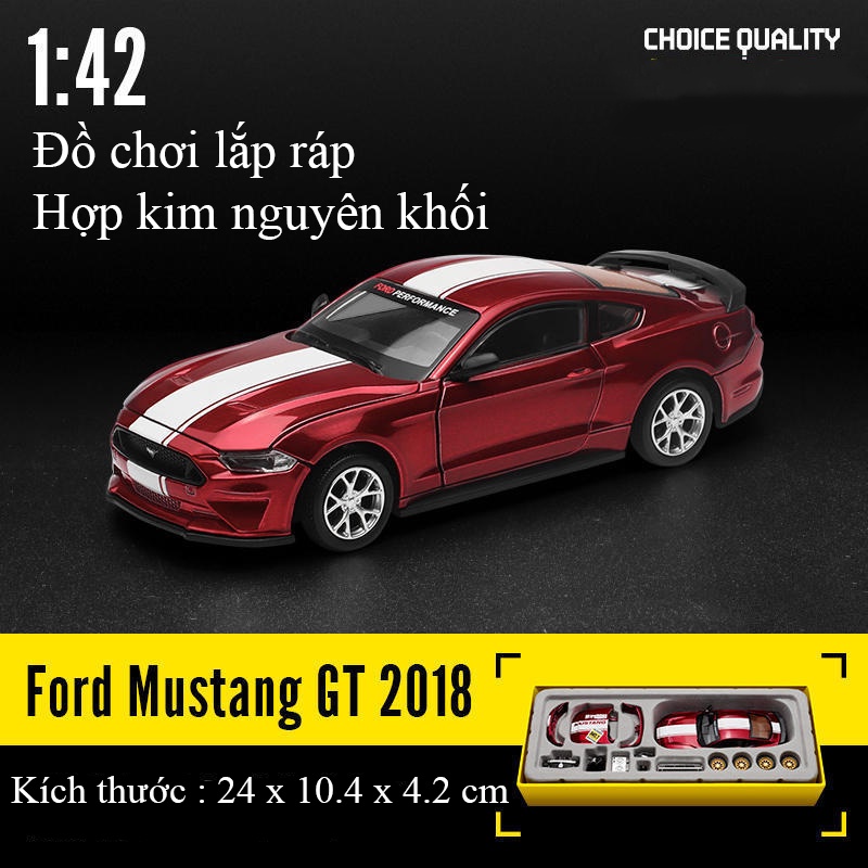 Mô tả Đồ chơi lắp ráp xe mô hình Ford Mustang GT 2018  KAVY bằng hợp kim nguyên khối chạy cót - 1