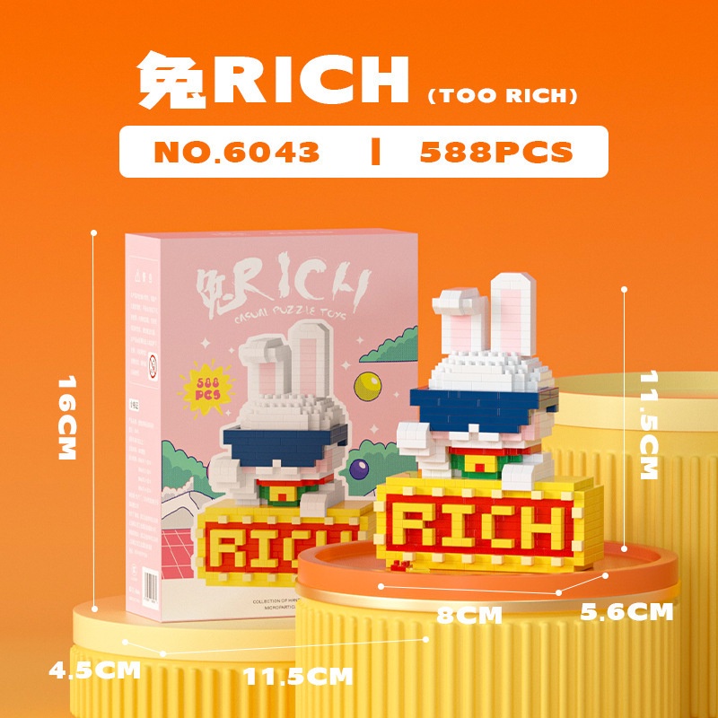Bộ Đồ Chơi Lắp Ráp  Hình Động Vật Hoạt Hình Cho Trẻ Em