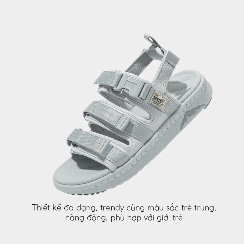 Mô tả Giày Sandal Nam Nữ Genki Màu Xanh Xám Quai Chéo Thời Trang Chính Hãng YK279 - 4